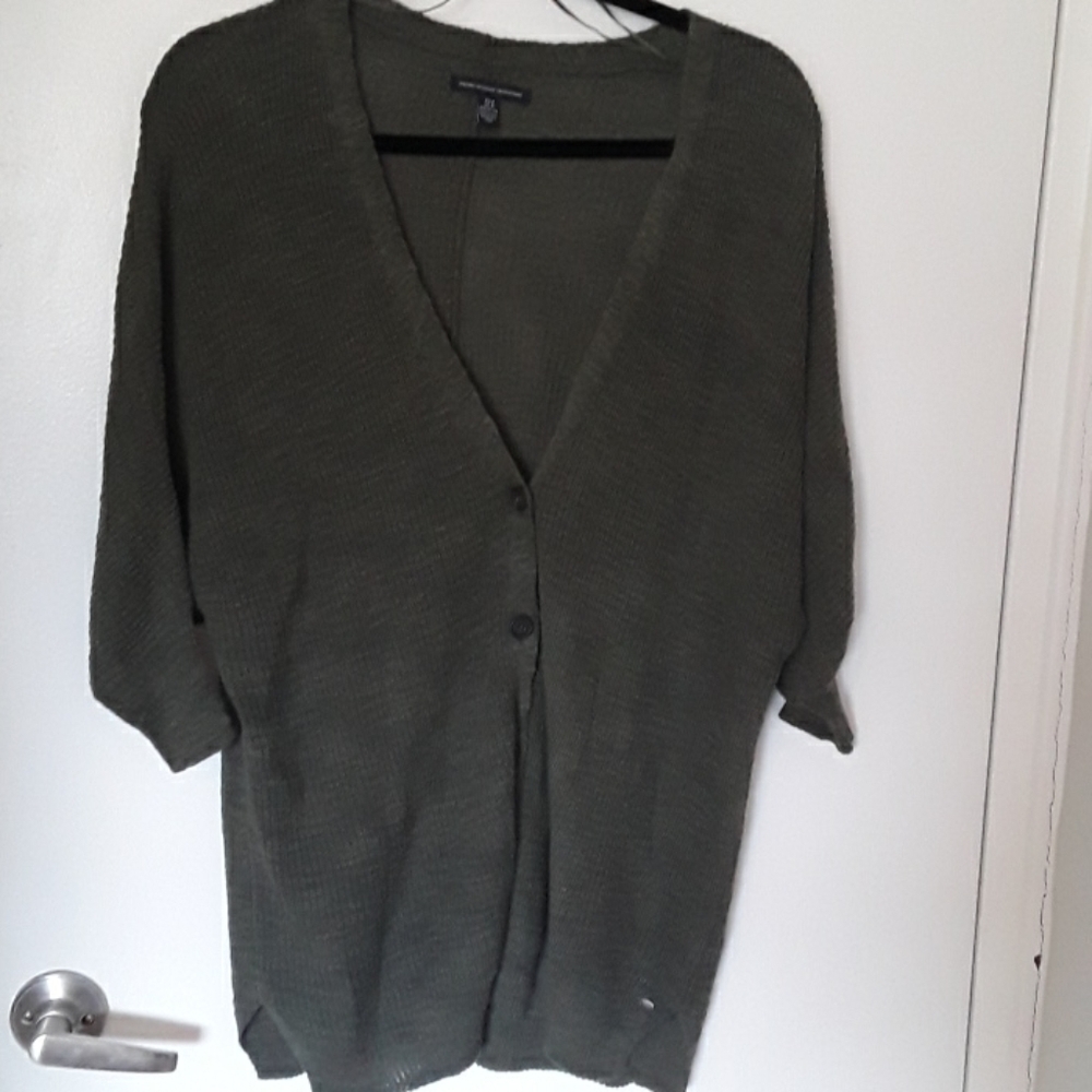 BNOT olive green 3/4 sleeve cardigan - Picture 1 of 4